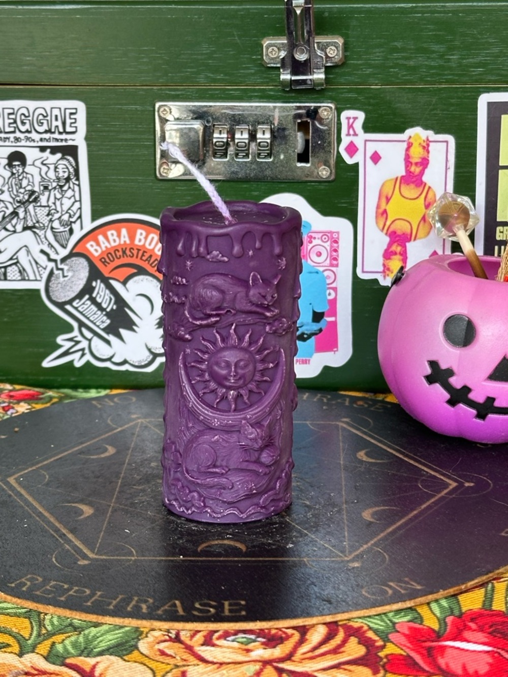 Midnight Familiar Celestial Pillar Candle